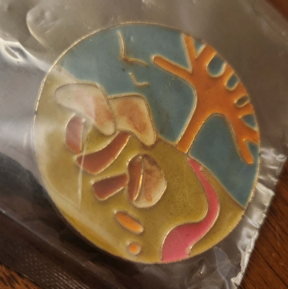 Funky Enamel Forest Mushroom Pin